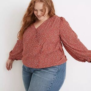 Madewell Women’s XL Kinston Side-Button Wrap Top